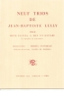 9 Trios Jean-Baptiste Lully