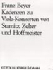 Cadenzas To Viola Concerti By Hoffmeister, Stamitz And Zelter