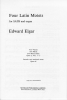 Elgar Four Latin Motets Op. 64 SATB/Orgue
