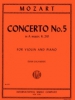 Concerto No 5 A Maj Vln Pft Re