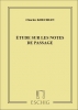 Etude Sur Les Notes De Passage