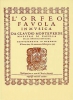 Orfeo Favola Vocal/Score