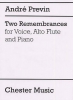 Andre 2 Remembrances For Voice, Alto Flûte And Piano
