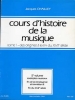Cours D'Histoire De La Musique Tome 1 Vol.5 Exemples Musicauxchapitres 10 Et 11