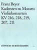 Cadenzas To Mozart Violin Concerti