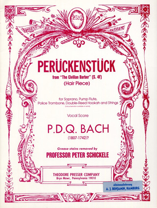 Pdq Peruckenstucke Vocal Score