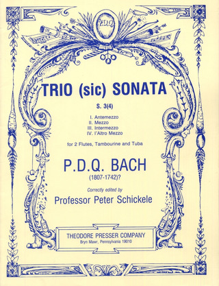 Pdq Trio (Sic) Sonata 2Fl Tamb