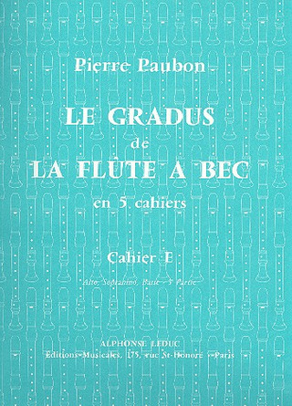 Gradus De La Flûte A Bec Vol.E:Instruments En Fa Vol.3 (PAUBON PIERRE)