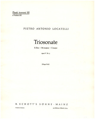 Triosonata E Major Op. 5/3