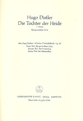 Die Tochter Der Heide (Wasch Dich, Mein Schwesterchen), 1. Fassung