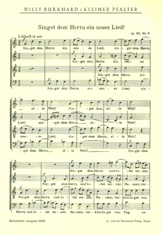 Singet Dem Herrn Ein Neues Lied (1950)