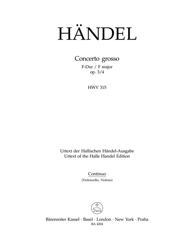 Concerto Grosso Hwv 315