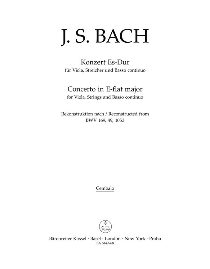 Konzert In Es Für Viola, Streicher Und Basso Continuo