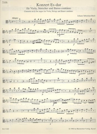 Konzert In Es Für Viola, Streicher Und Basso Continuo
