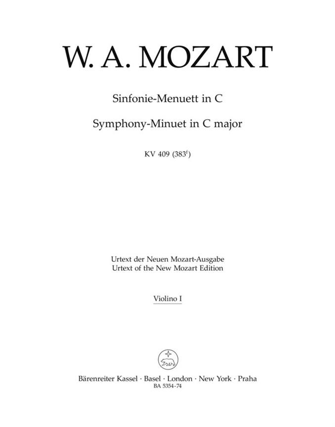 Sinfonie-Menuett In C