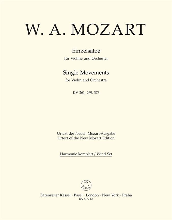 Einzelsätze Für Violine Und Orchester