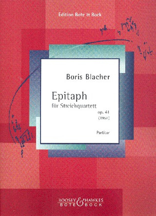 Epitaph Op. 41