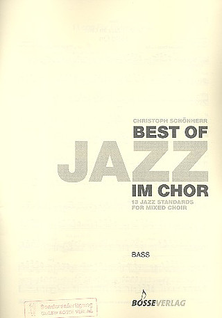 Best Of Jazz Im Chor - Bassstimme Zu Vier Stücken