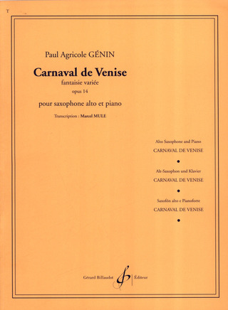 Carnaval De Venise Fantaisie Variee Op. 14