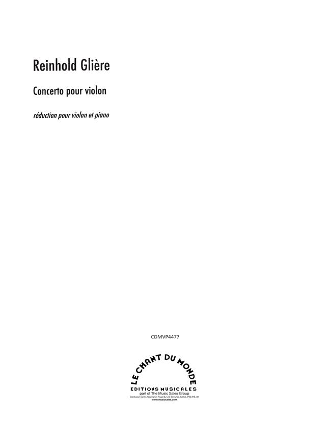 Concerto Pour Violon, Concerto Allegro (REINHOLD GLIERE)