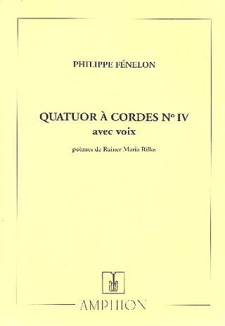 Quatuor A Cordes Et Voix N 4 Partition (Piano Mes De R.M.Rilke)