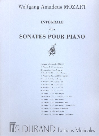 Sonate N 16 Piano K 547