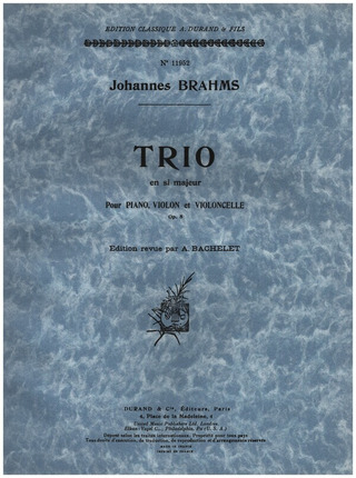 Trio Op. 8 Vl/Vlc/Piano