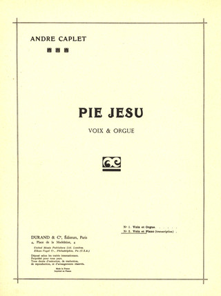 Pie Jesu Chant/Piano
