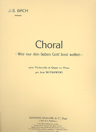 Choral Vlc/Piano (Wer Nur Den Lieben) Rev.Witkowski
