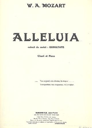 Alleluia Exultate Soprano/Piano