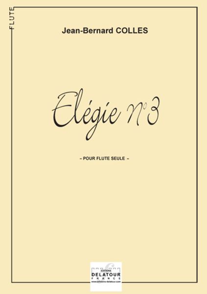Elégie #3 Pour Flûte