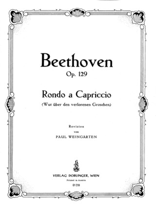 Rondo A Capriccio G-Dur Op. 129 Op. 129