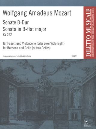 Sonate B-Dur Kv 292 Kv 292