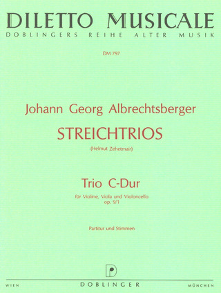 Trio C-Dur Op. 9 / 1 Op. 9.