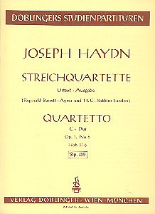 Streichquartett (Cassatio) C-Dur Op. 1 / 6 Op. 1/6