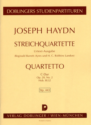 Streichquartett C-Dur Op. 20 / 2 Op. 20/2