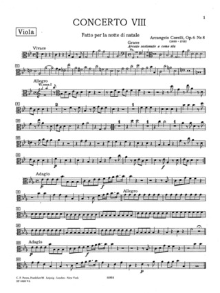 Concerto Grosso #8 In G Minor (Christmas Concerto)