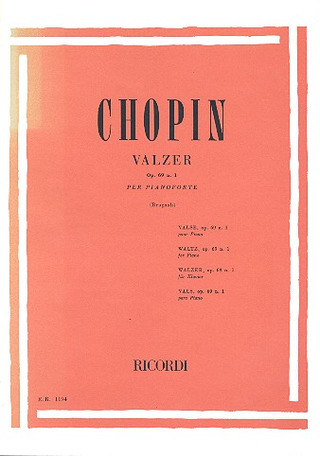 19 Valzer N.9 In La Bem. Op. Post. 69 N.1 Degli Addii Per Pianoforte
