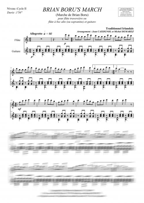 Marche De Brian Boru (Flûte -Ou Flûte A Bec Alto/Sopranino- Et Guitare)