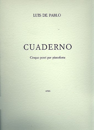 Cuaderno (5 Pieces) (PABLO LUIS DE)