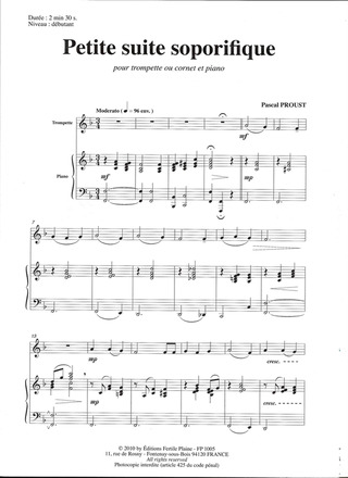 Petite Suite Soporifique (Trompette Et Piano)
