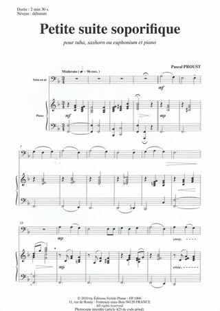 Petite Suite Soporifique (Tuba Et Piano)