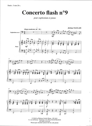 Concerto Flash #9 (Euphonium Et Piano)