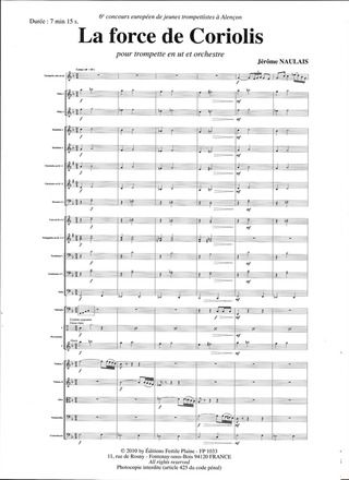 La Force De Coriolis (Concerto Pour Trompette Et Orchestre)