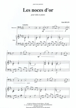 Les Noces D'Or (Tuba Et Piano)