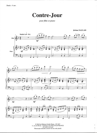 Contre-Jour (Flûte Et Piano)
