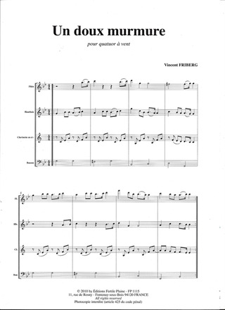 Un Doux Murmure (Flûte, Hautbois, Clarinette Et Basson)