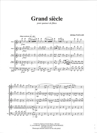 Grand Siècle (4 Flûtes)