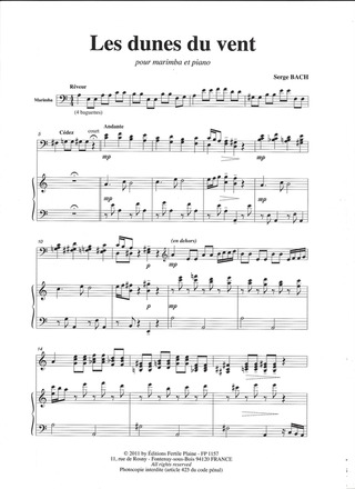 Les Dunes Du Vent (Marimba Et Piano)