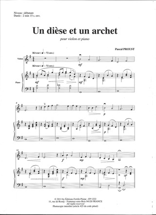 Un Dièse Et Un Archet (Violon Et Piano)